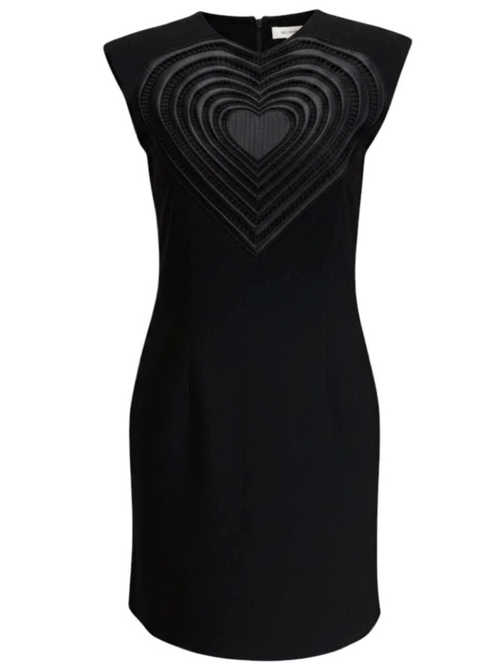 CHRISTOPHER KANE BLACK HEART EMBROIDERED COCKTAIL DRESS